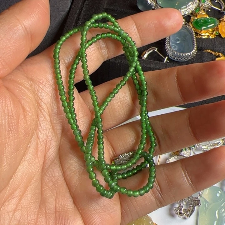 翡翠颈饰未镶嵌晨**光翡翠吊坠项链