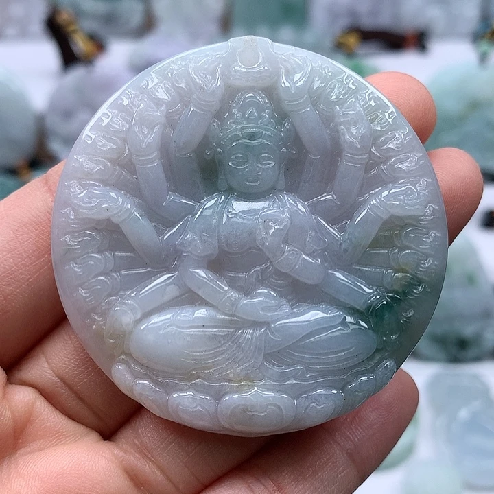 翡翠未镶嵌颈饰千手观音福利多彩颜色福利