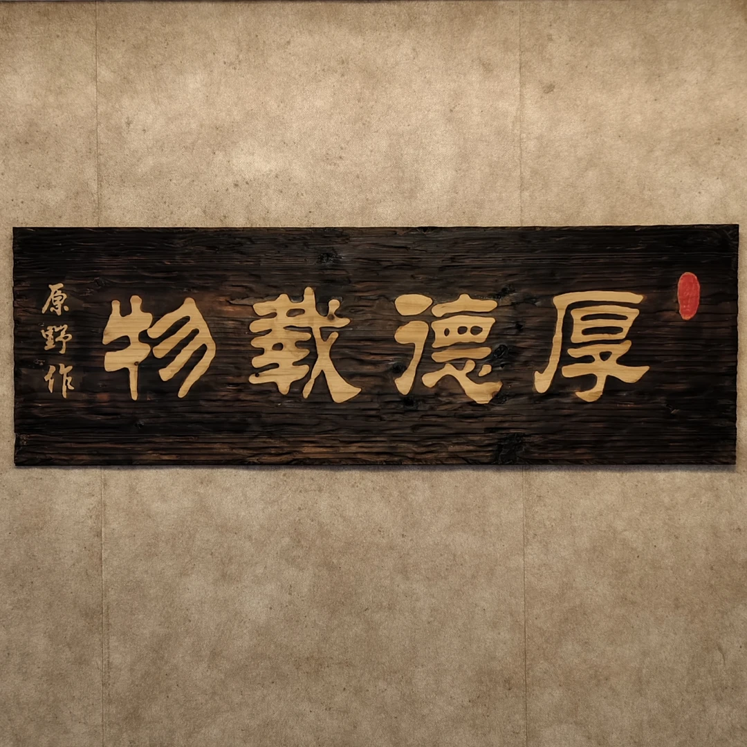 火刻牌匾实木浮雕定做仿古木匾招牌门头贺匾（十天内发货）