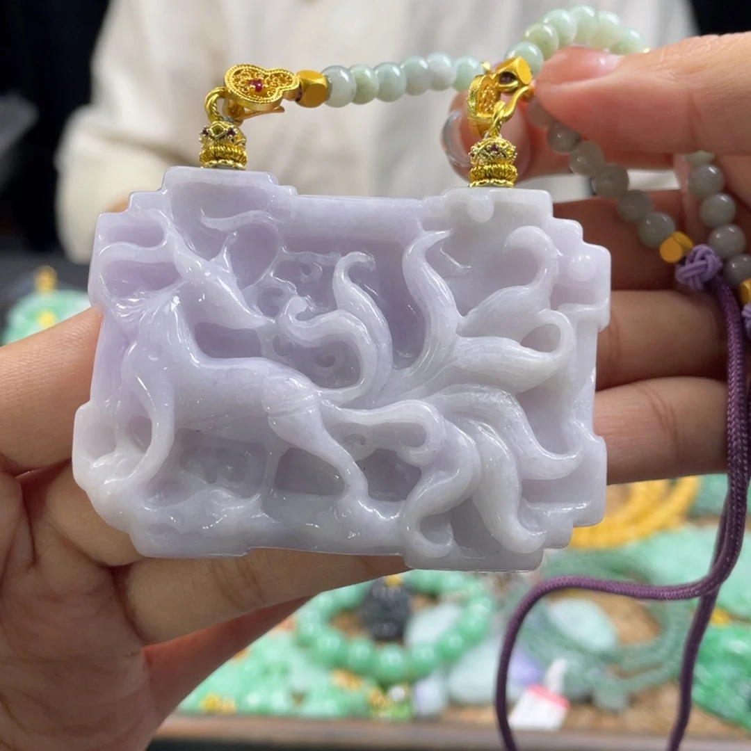 颈饰未镶嵌翡翠代编织