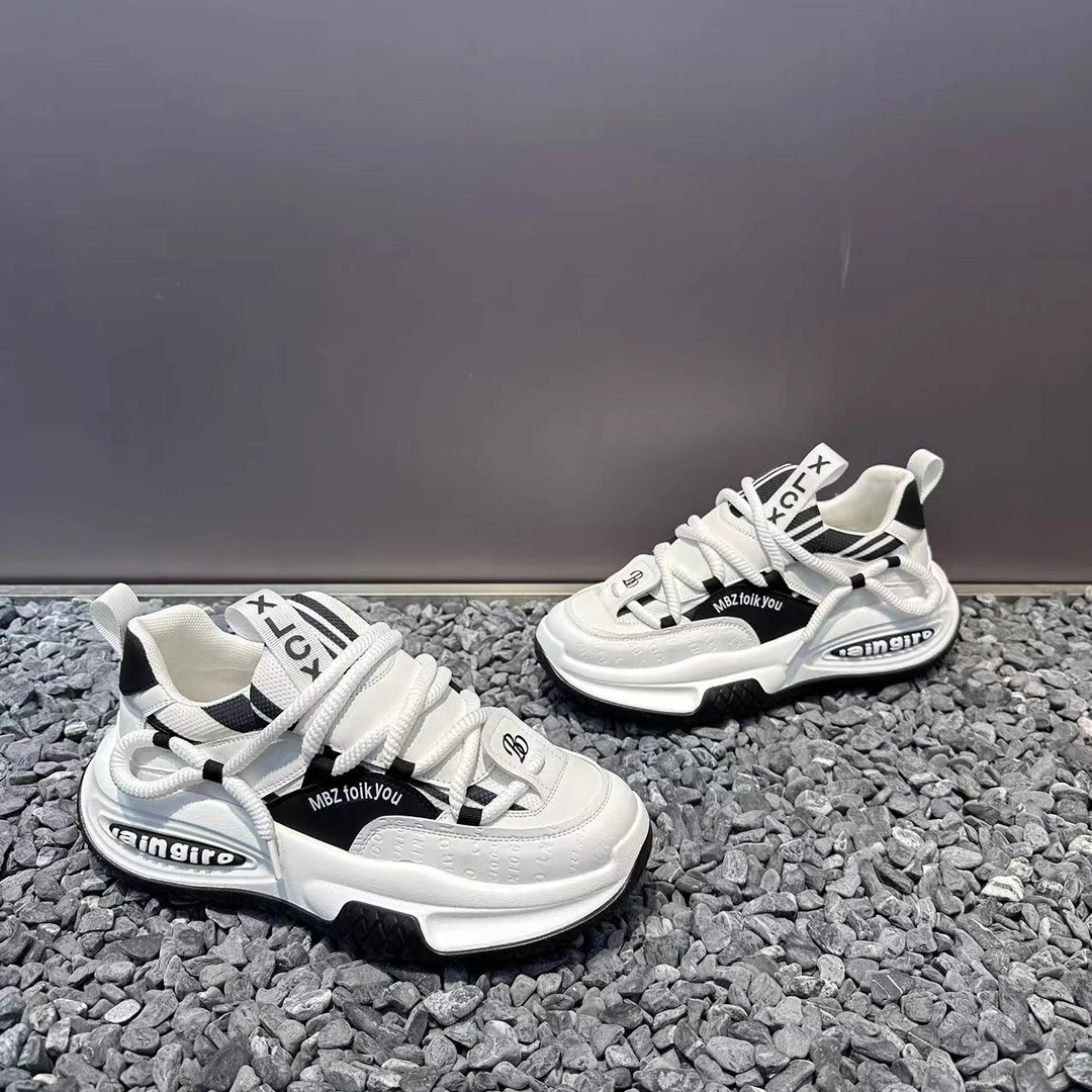 春夏爆款男士潮流百搭厚底低帮运动休闲鞋舒适厚底增高男款潮鞋