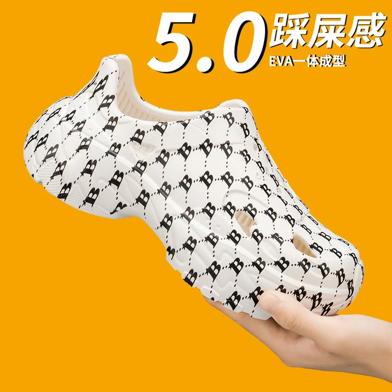 夏款夏季凉鞋运动款开车软底软底透气轻奢风潮流女款洞洞鞋厚底