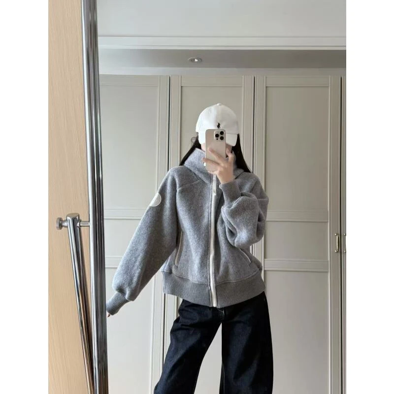 CANADA加拿大GOOS* 连帽运动卫衣 男女保暖抓绒外套36015