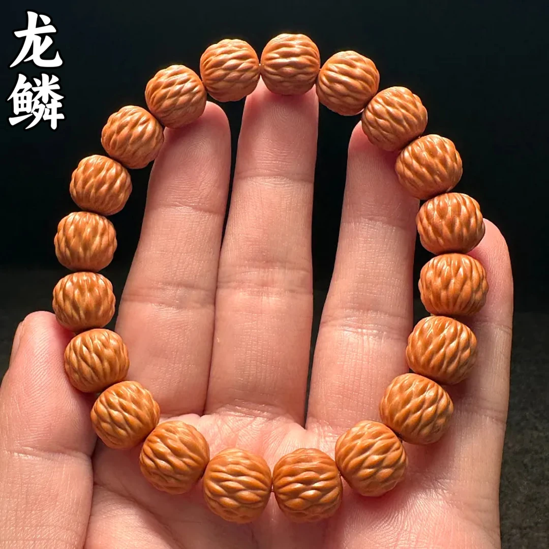 龙鳞猴头手串高端收藏级小尺寸原皮文玩核桃雕刻男士手链男款盘玩