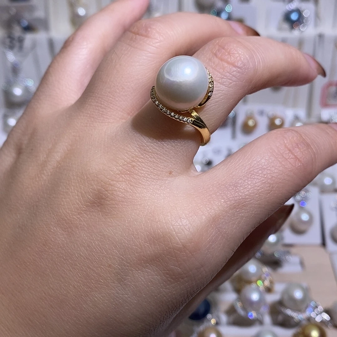 淡水珍珠戒指未镶嵌w12.5