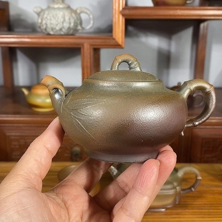 茶壶紫砂180cc竹壶 清水泥