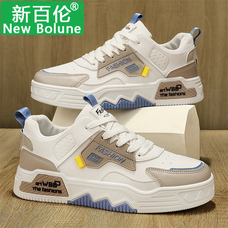 NEW BOLUNE/新百伦夏季透气休闲男鞋百搭潮流青少年增高小白鞋运