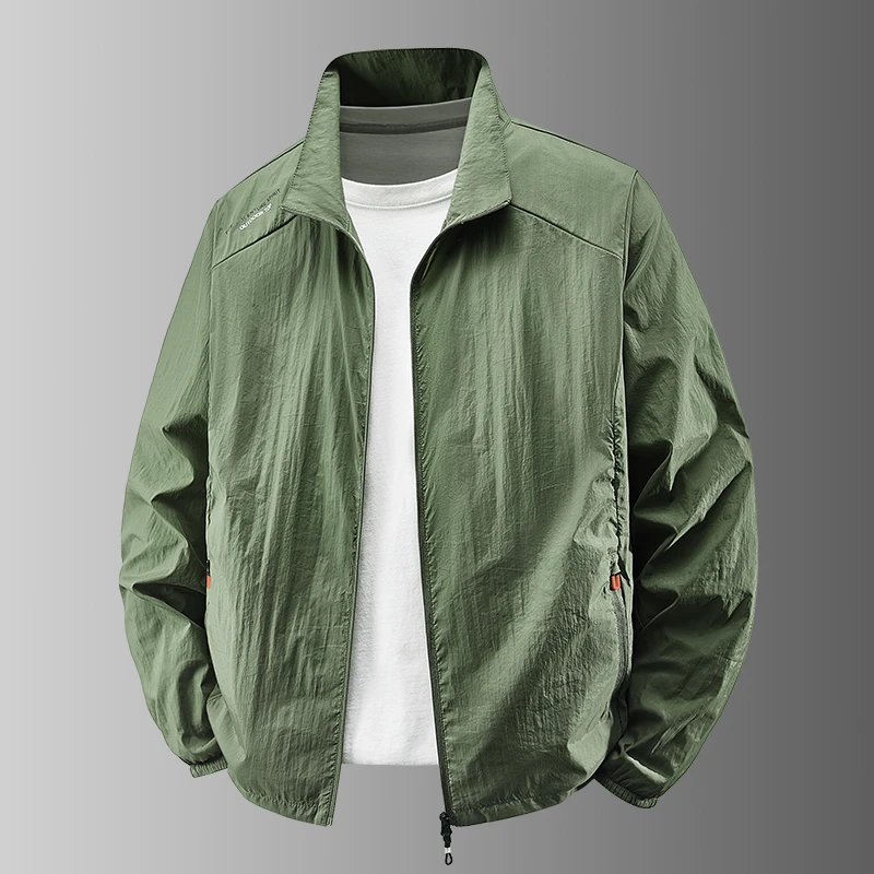 保罗凯乐枫防晒衣男夏季新款皮肤衣透气薄款男士休闲立领防晒服