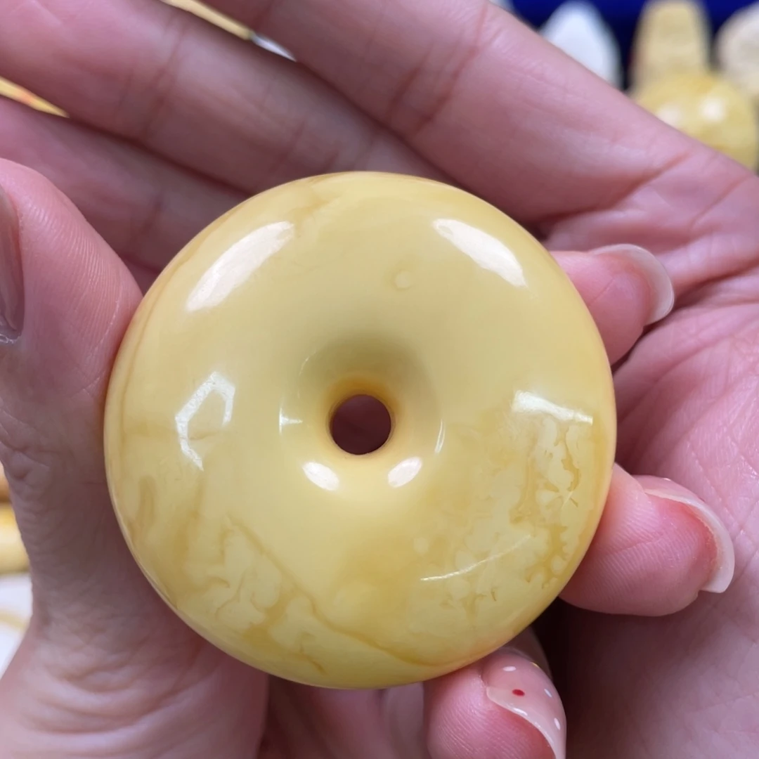 裸石蜜蜡未镶嵌琥珀蜜蜡平安扣吊坠