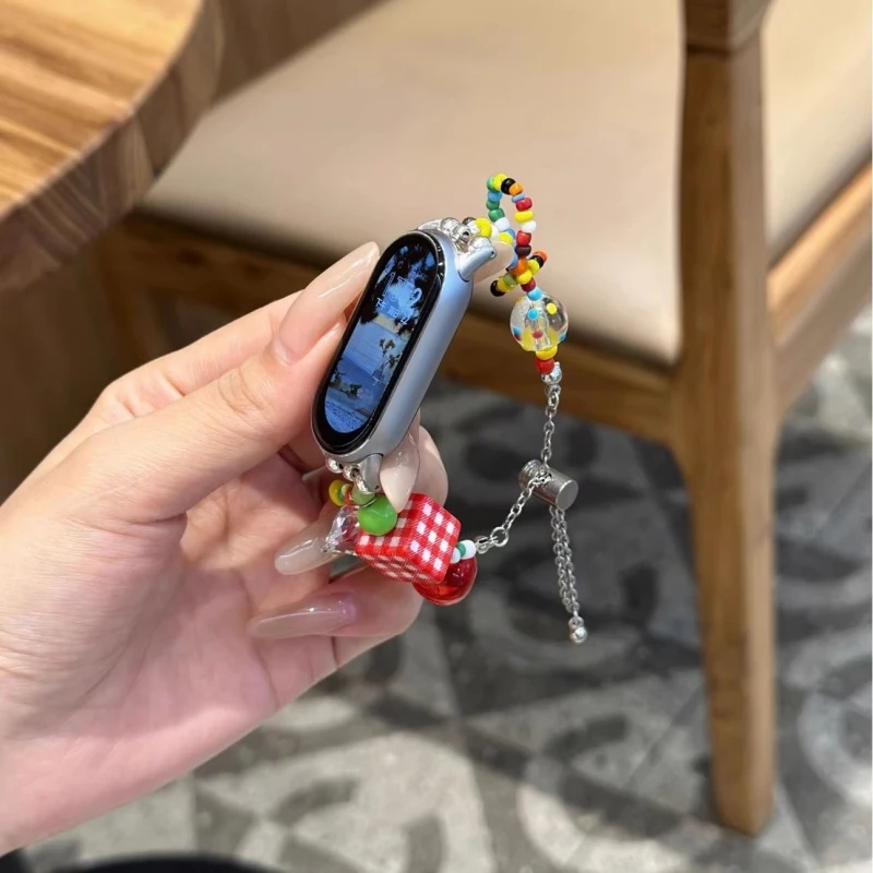 新款田园风ins风适用于小米手环10/9/8pro表带band7/6/543nfc夏天