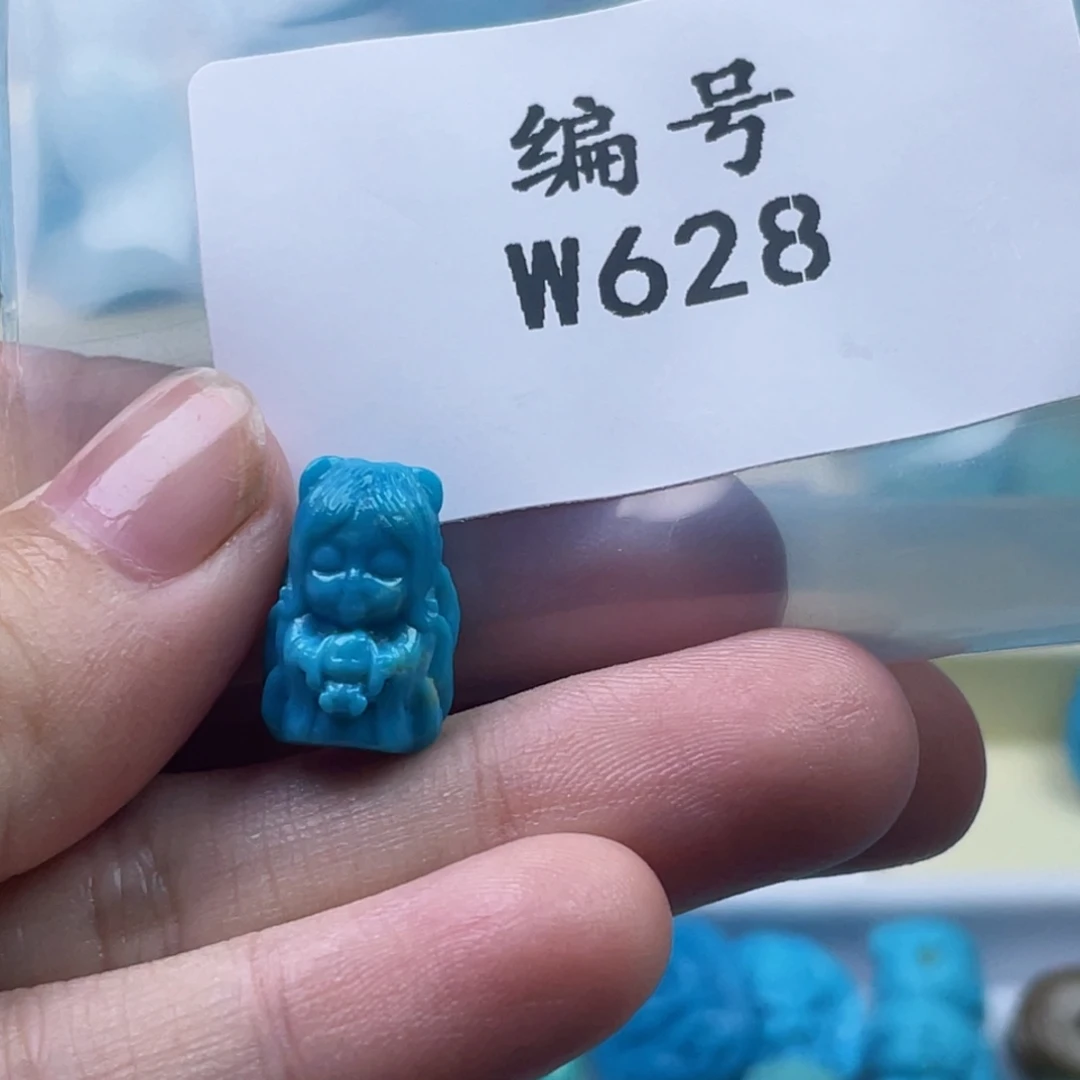 通***霆绿松石未镶嵌天然原矿绿松石雕件