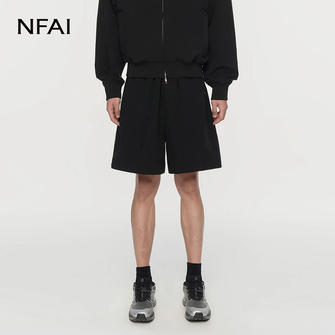 NFAI. 黑/灰 好穿短裤 进口面料/运动/轻薄/挺阔/抗皱/防泼水