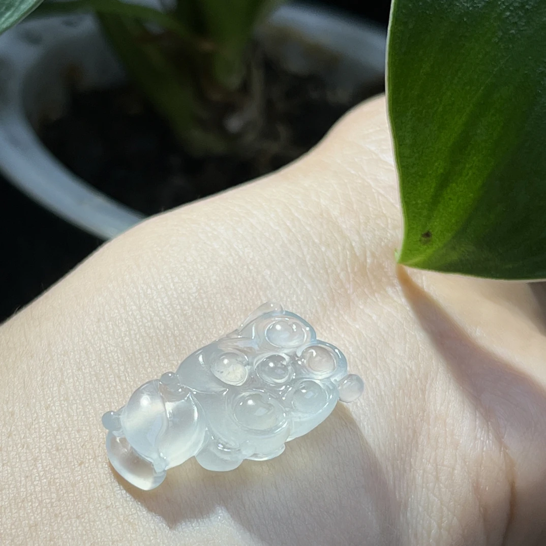 A货高冰波莲花吊坠