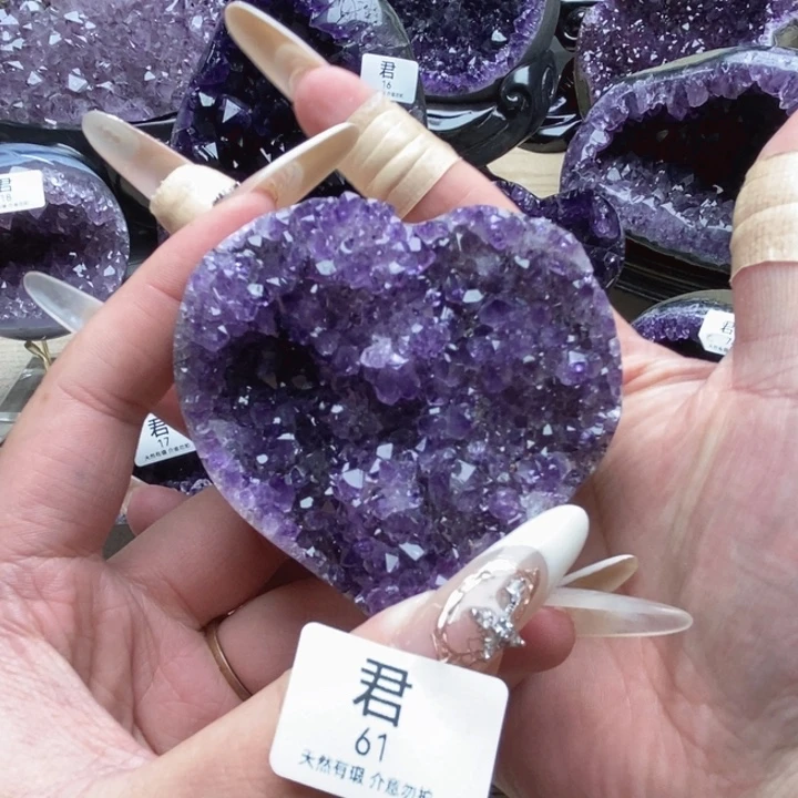 未镶嵌紫晶珠宝半成品