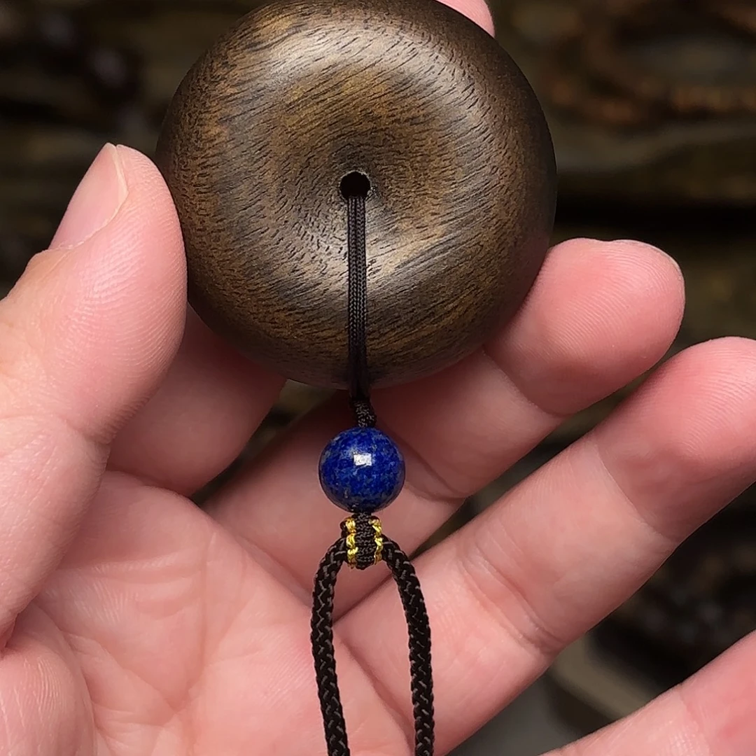 沉香吊坠越南芽庄紫棋玉化吊坠