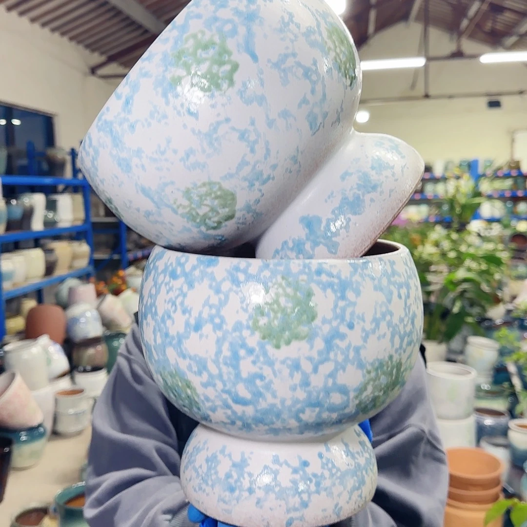 紫砂花盆高20口18