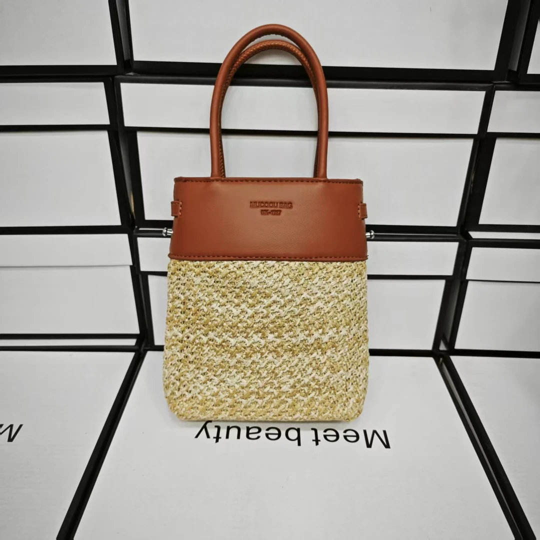 单肩小众休闲时尚夏季沙滩斜跨百搭单根斜挎式街头潮流编织单肩包