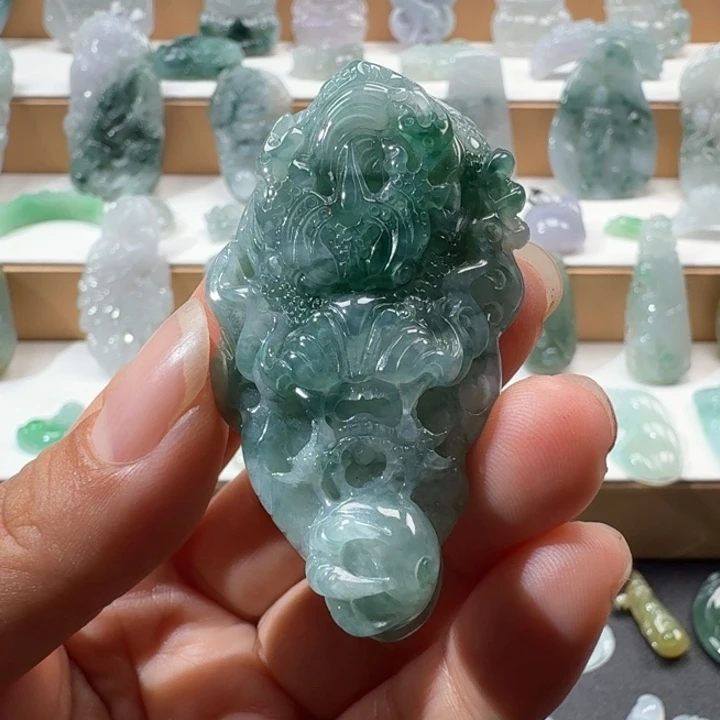 翡翠未镶嵌项链翡翠