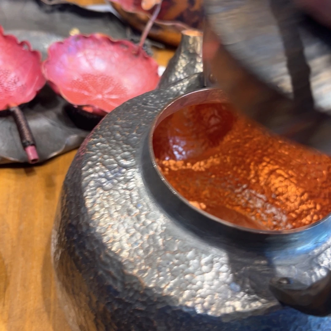 松***洱复古口耳一体壶手工锻打工艺