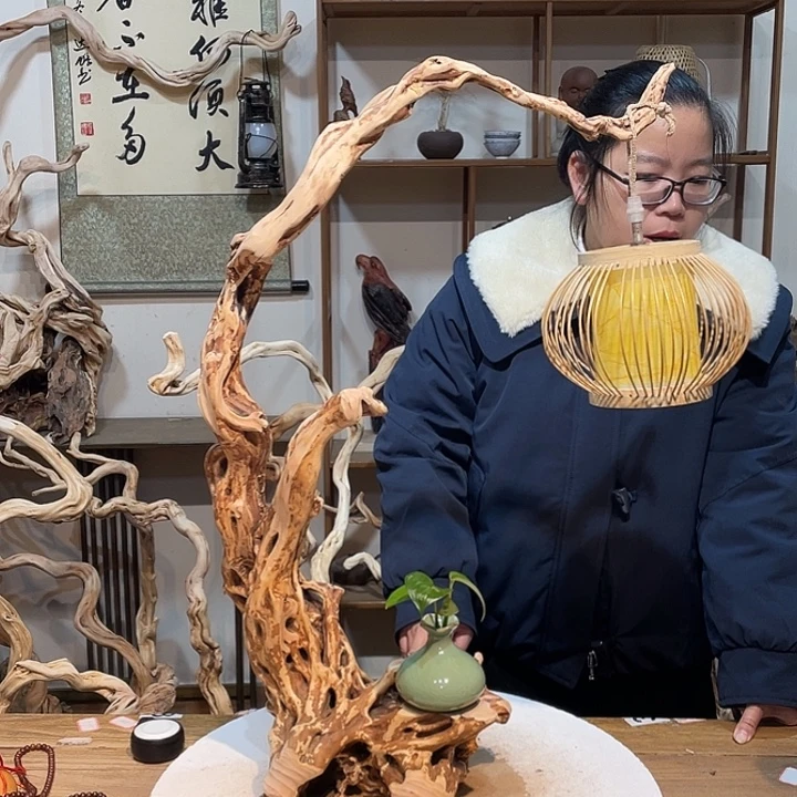 木杜鹃根根艺摆件1