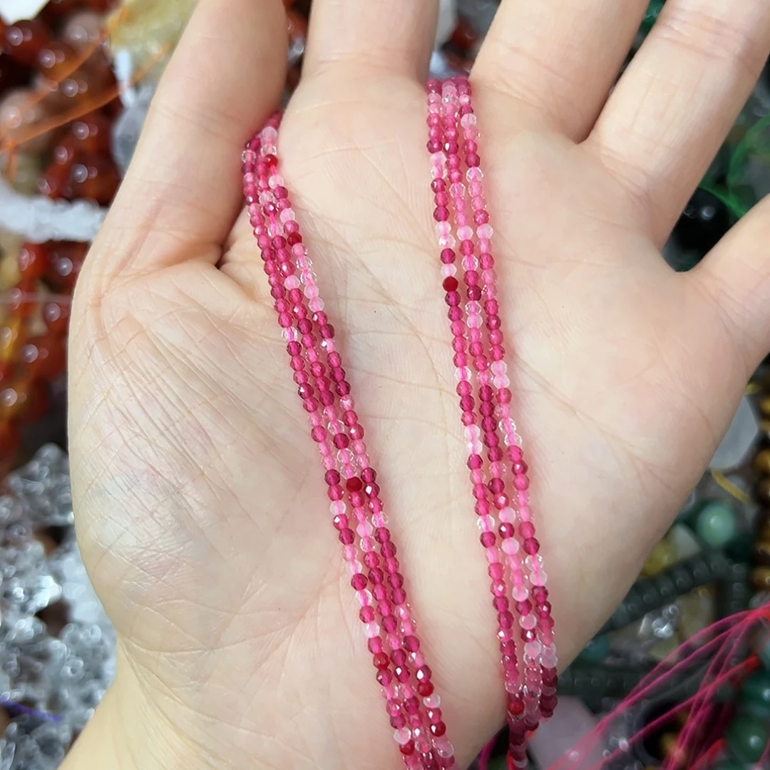 玛瑙/玉髓合金珠宝半成品，卡2草莓晶切面3条