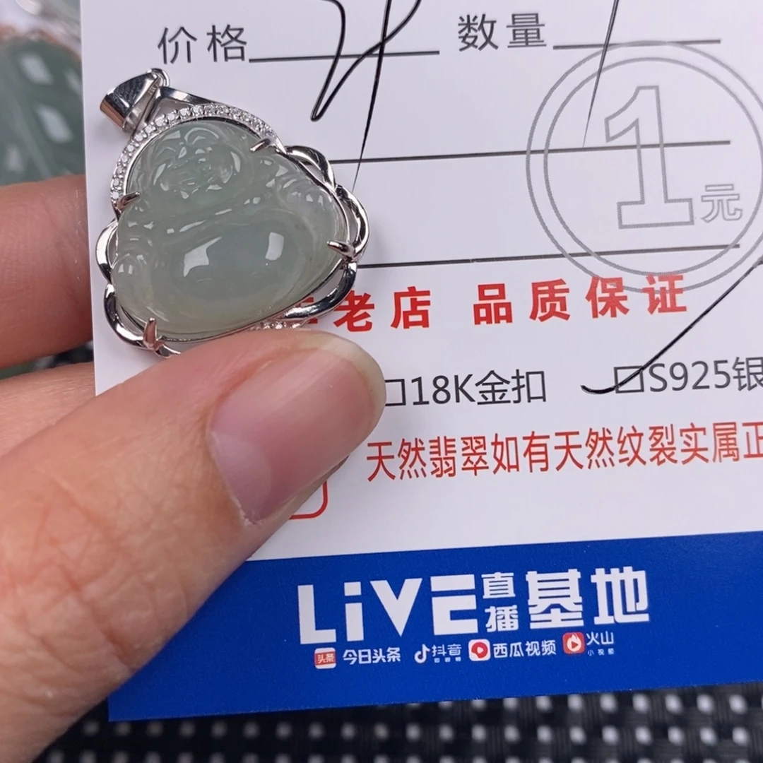 翡翠银S925镶嵌颈饰