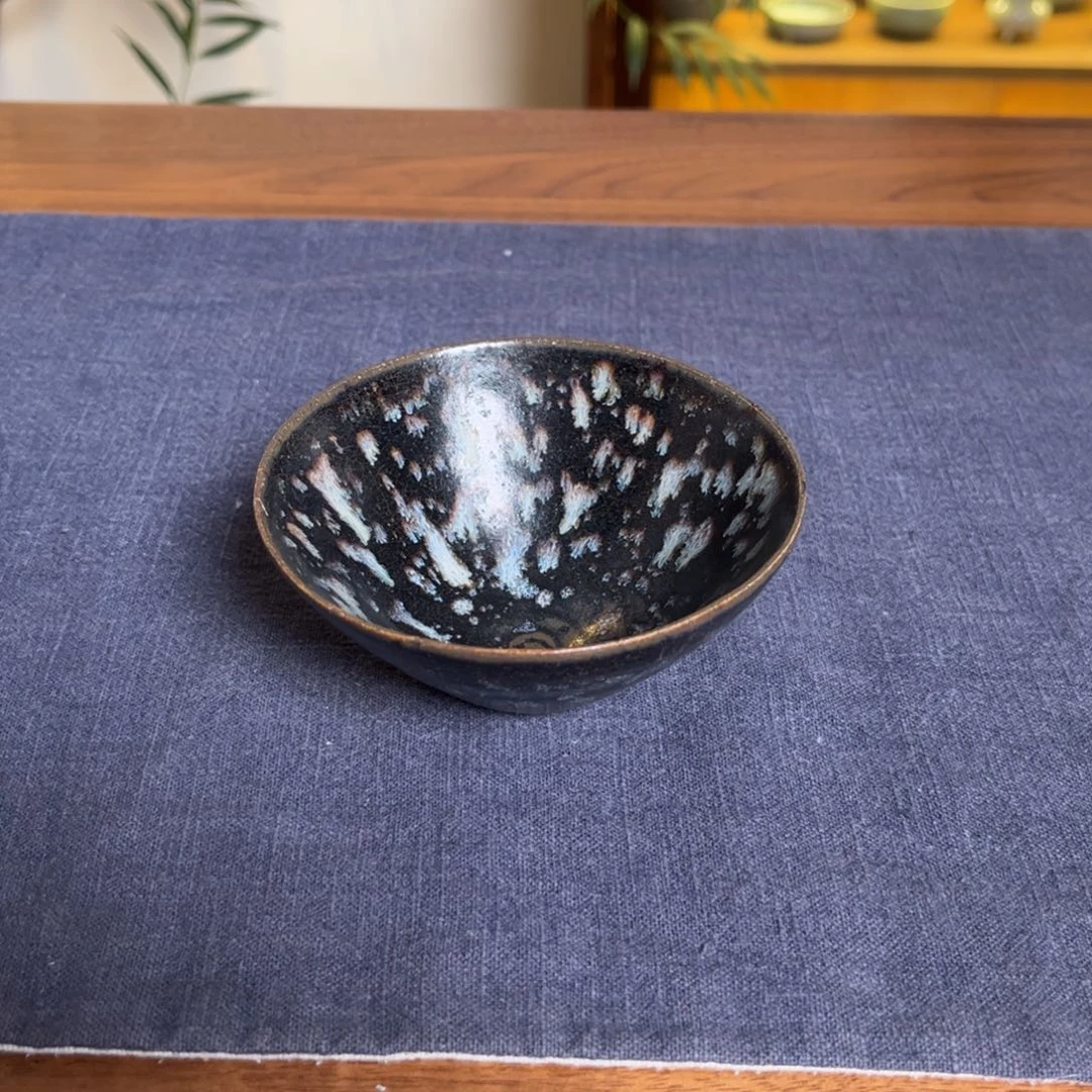 茶盏吉州窑 口歪 不包邮