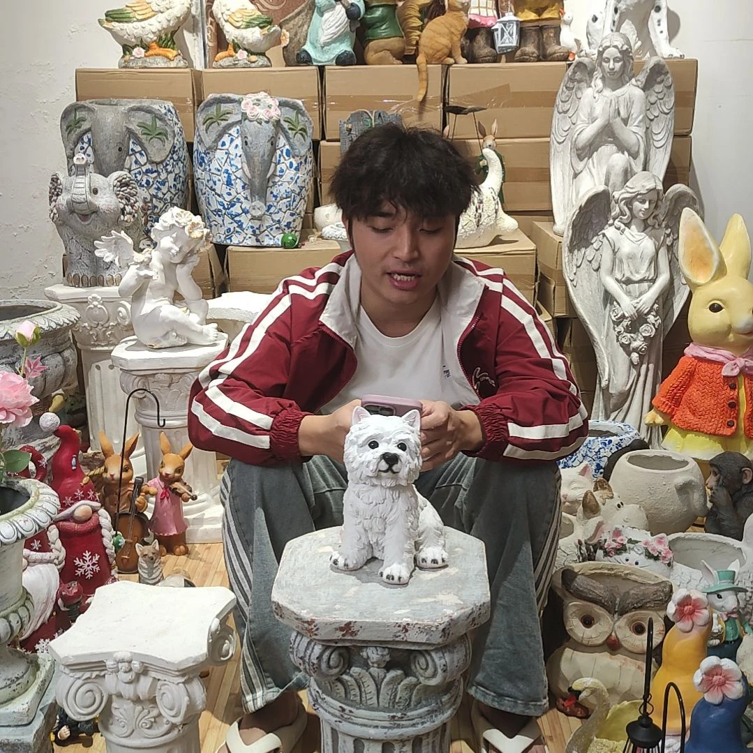 合成树脂西高地小狗狗