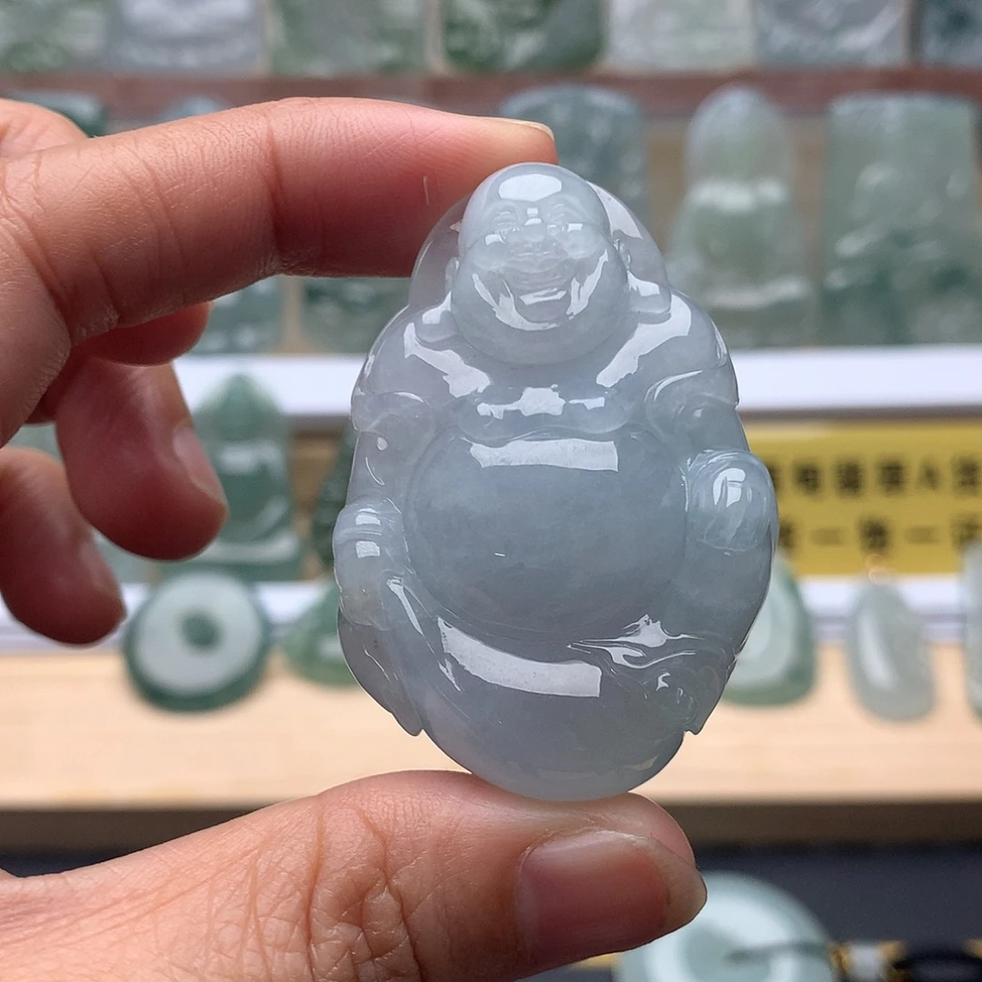 翡翠未镶嵌颈饰佛公