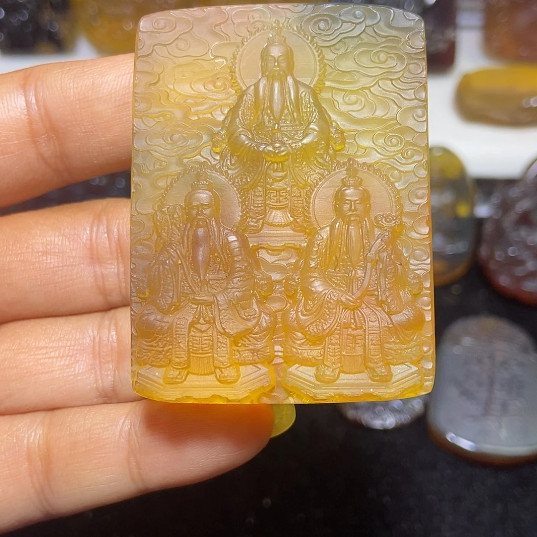 琥珀未镶嵌颈饰缅甸天然琥珀吊坠