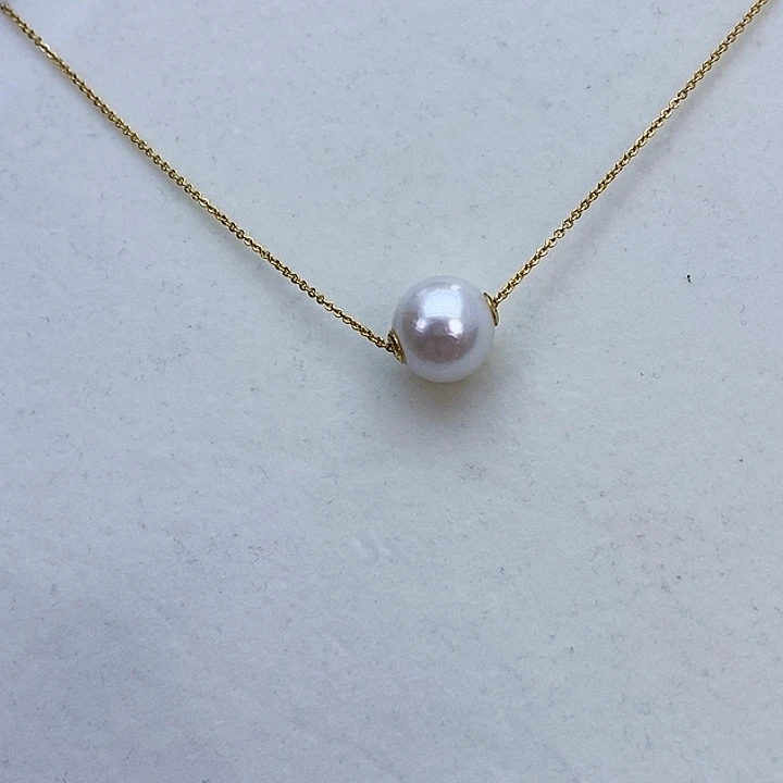 淡水珍珠未镶嵌颈饰13.7左右珍珠项链