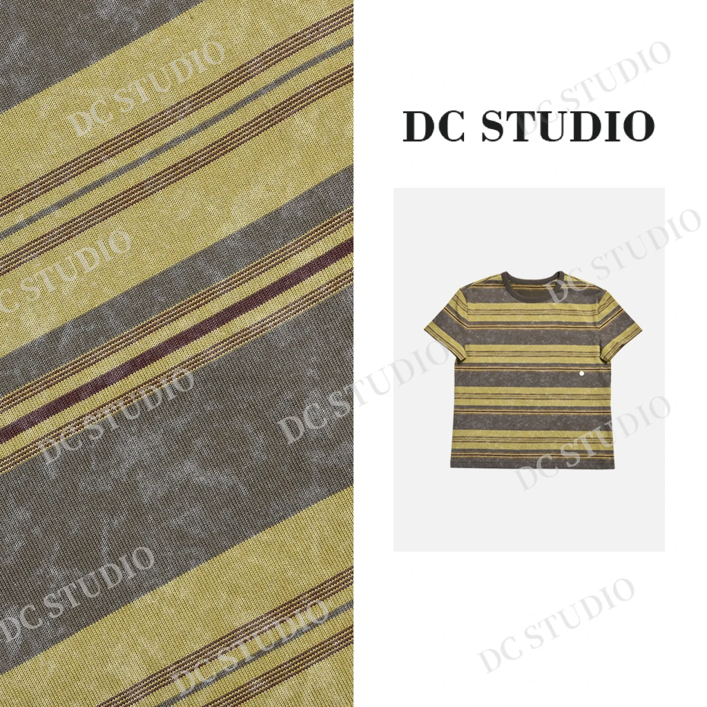 Syan【绿色情书】2025新款春夏季时尚休闲百搭条纹短袖T恤