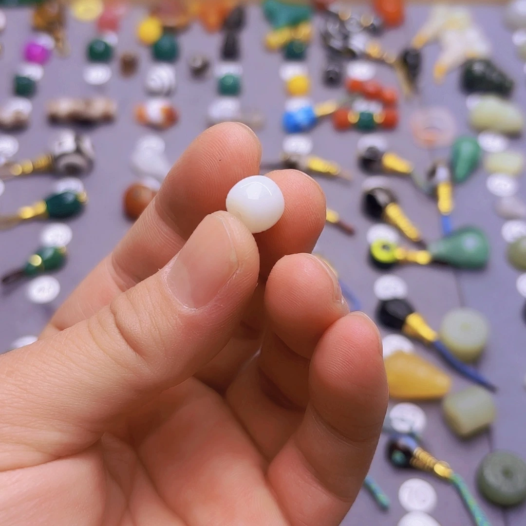 和田玉隔珠未镶嵌小***醒