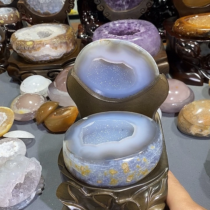 摆件紫晶未镶嵌聚宝盆