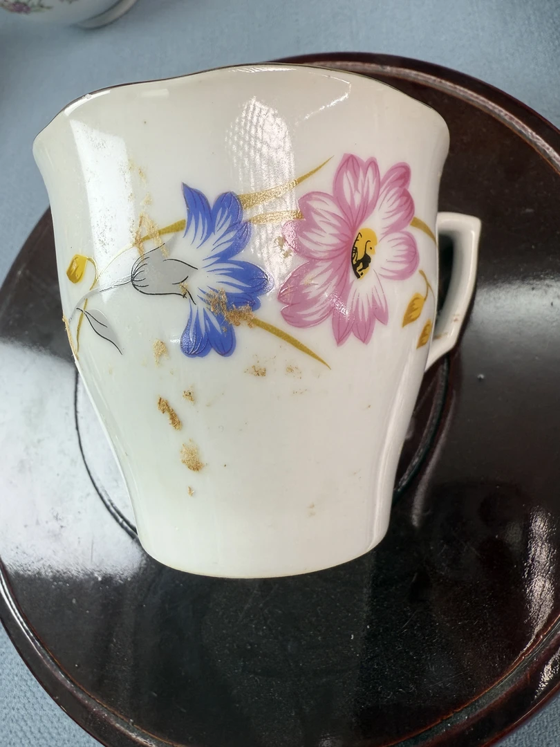 景德镇老厂瓷花卉茶杯