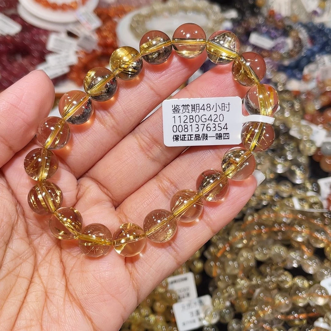 未镶嵌水晶手串金发10m