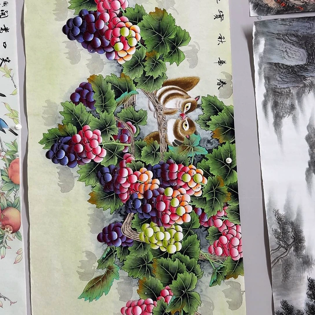 用***9国画140x70春华秋实