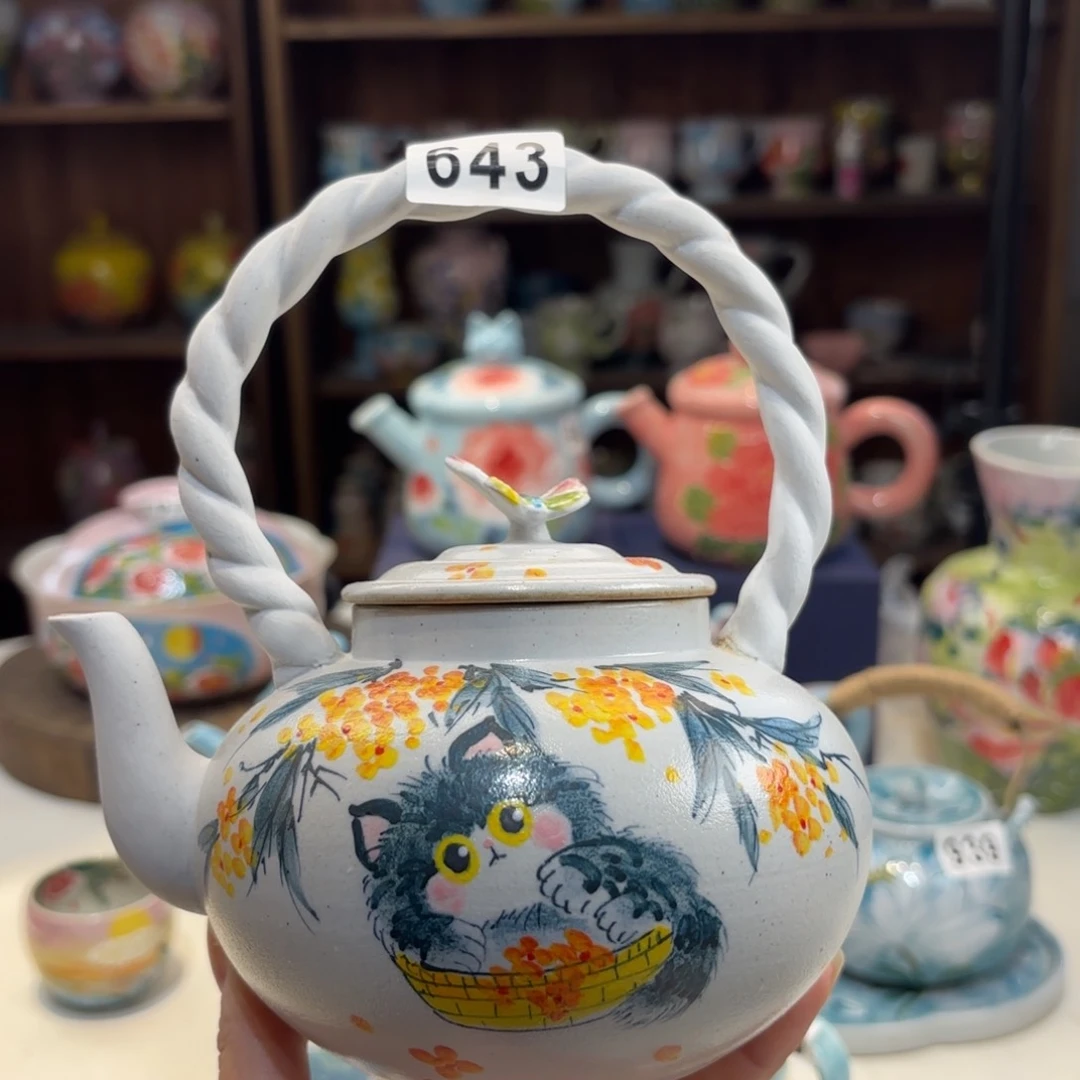 景德镇手绘高温釉下彩陶瓷茶具