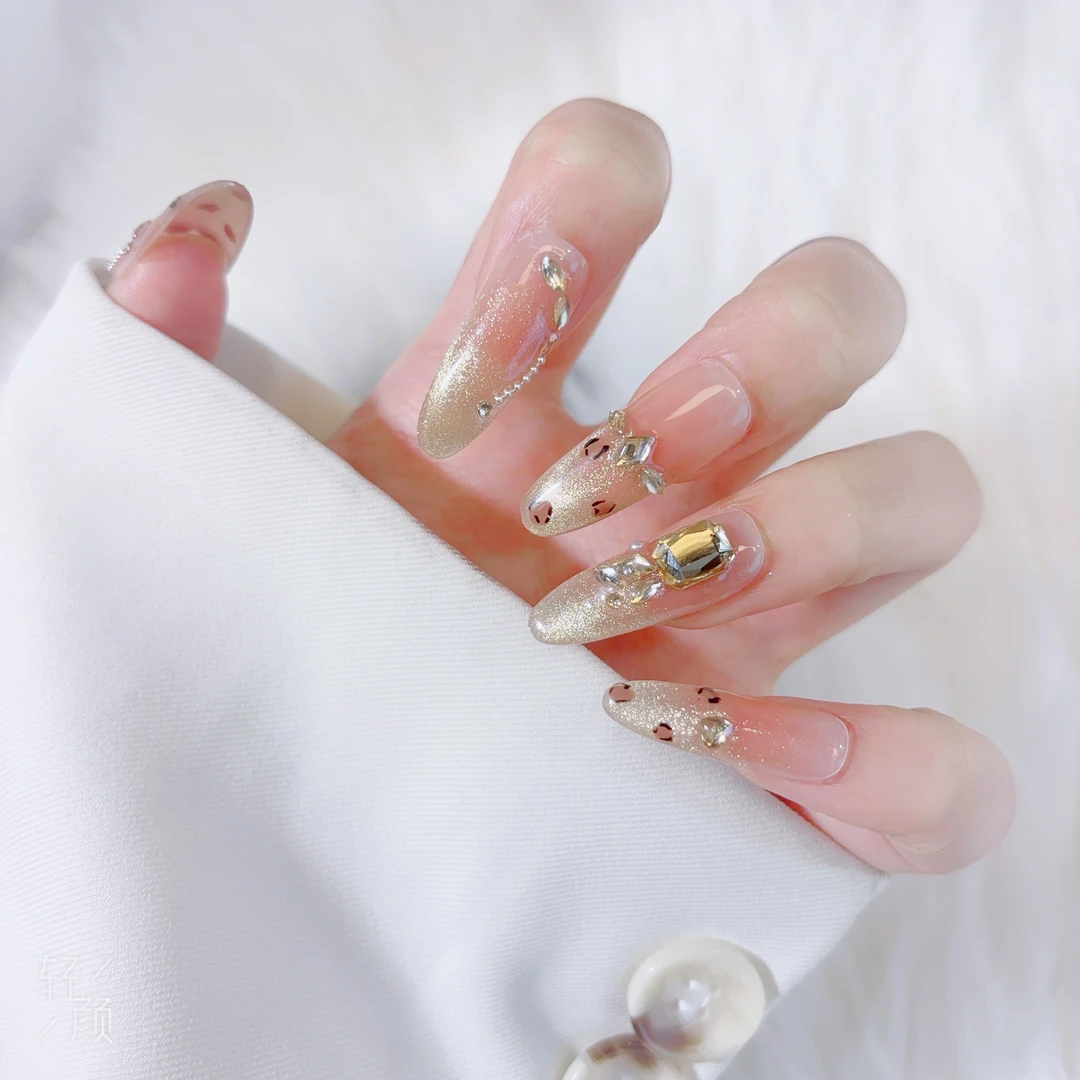 【法式豹纹】纯手工穿戴甲豹纹穿戴甲秋冬气质高级感猫眼显白美甲