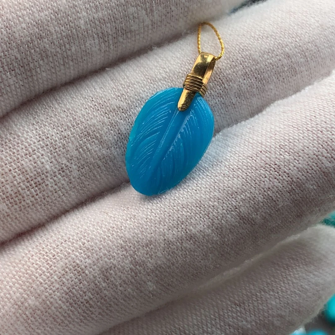 绿松石18K金镶嵌绿松石