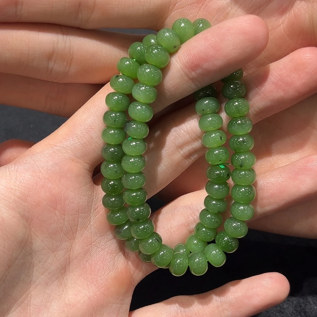 和田玉未镶嵌手串碧玉手串拍一发一