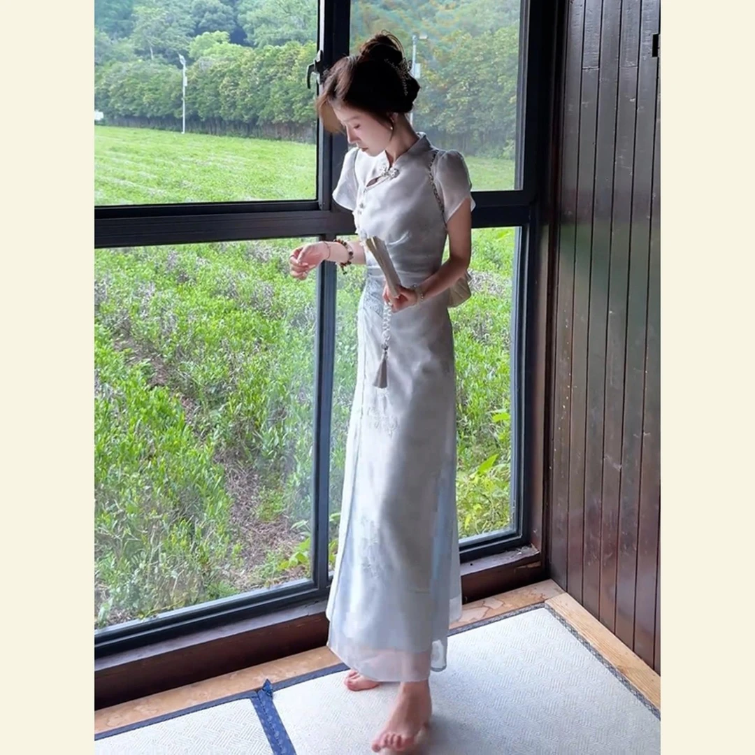 新中式女装国风改良版旗袍连衣裙年轻款高级感裙子女夏季2025新款