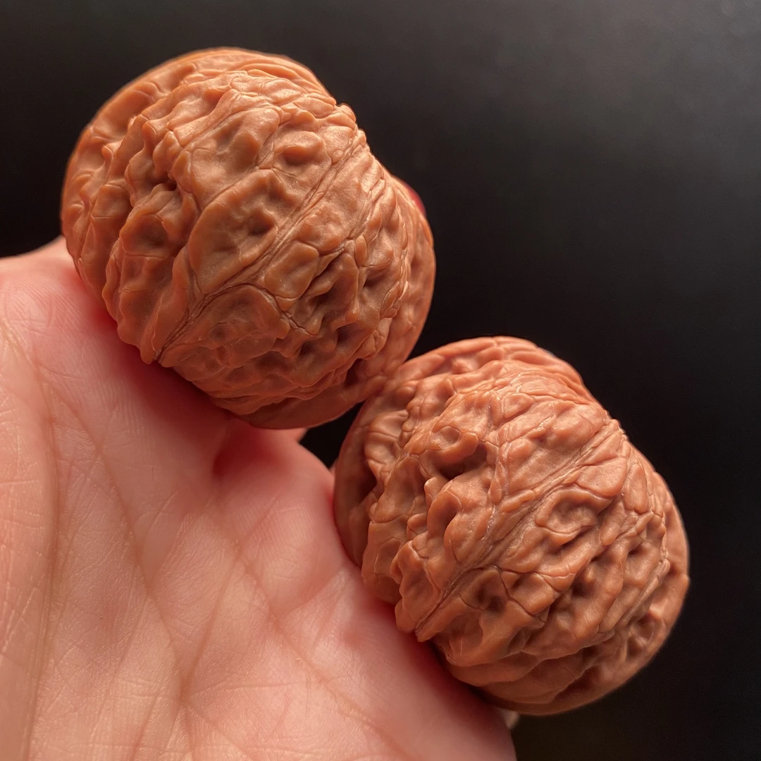 文玩核桃把件4103全品无修磨盘边41肚40高32狮子头精品对