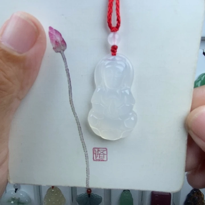 半***烟玛瑙/玉髓未镶嵌颈饰