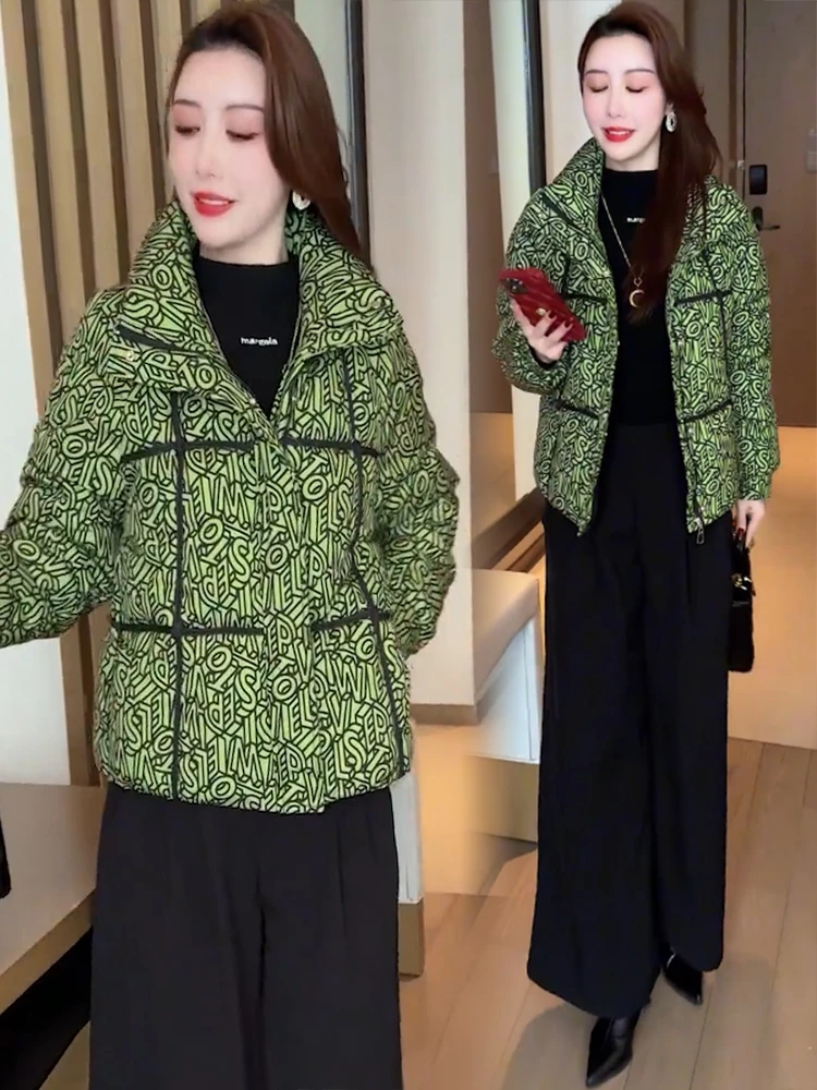 时尚短款棉服女2025冬季新款洋气显瘦小个子保暖棉衣新款潮牌女装