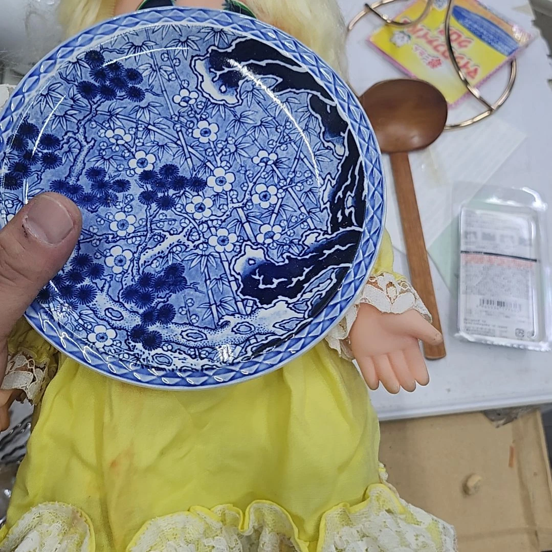 小***驴摆件老讷精品瓷器盘子