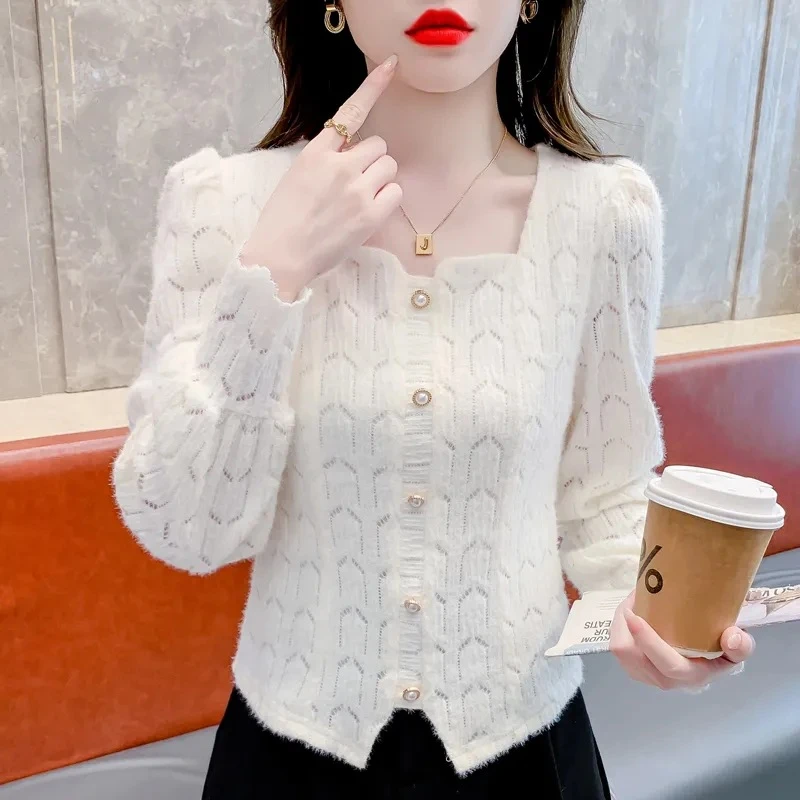 秋装新款加绒加厚女气质百搭打底衫洋气时尚毛衫显瘦减龄上衣