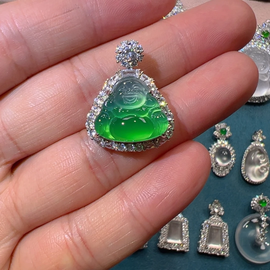 玛瑙/玉髓颈饰银S925镶嵌