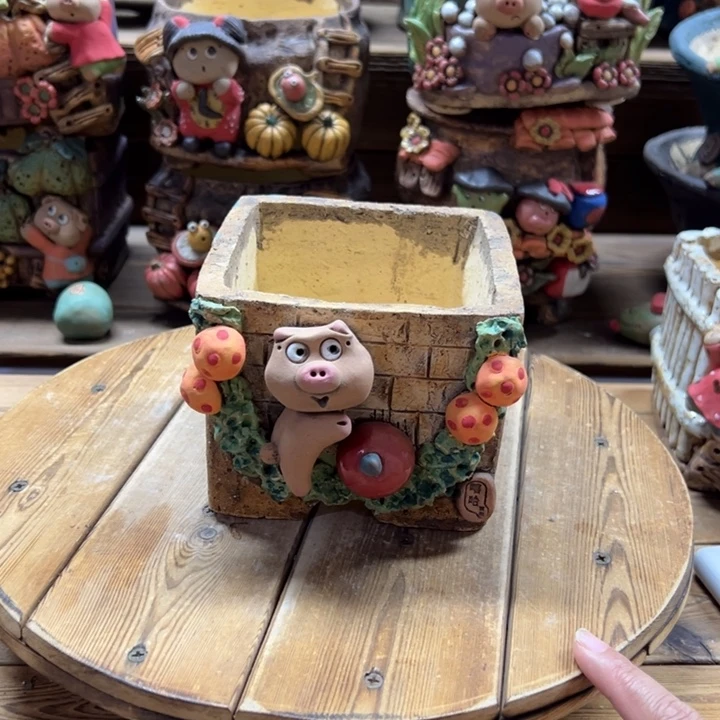 嘻哈多肉花盆百搭