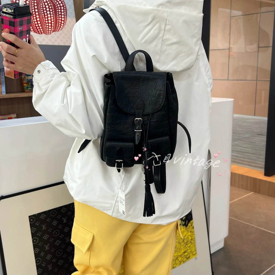 95新 YSL/圣罗兰 珍甄 压鳄纹mini书包 14699